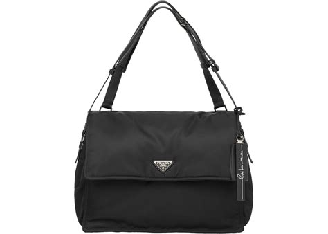 prada x cini boeri nylon shoulder bag nylon black